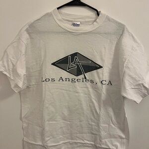 Gildan White LA Graphic Tee
